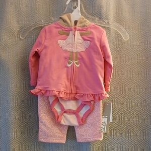 Pink Baby Outfit with Jacket and Pants